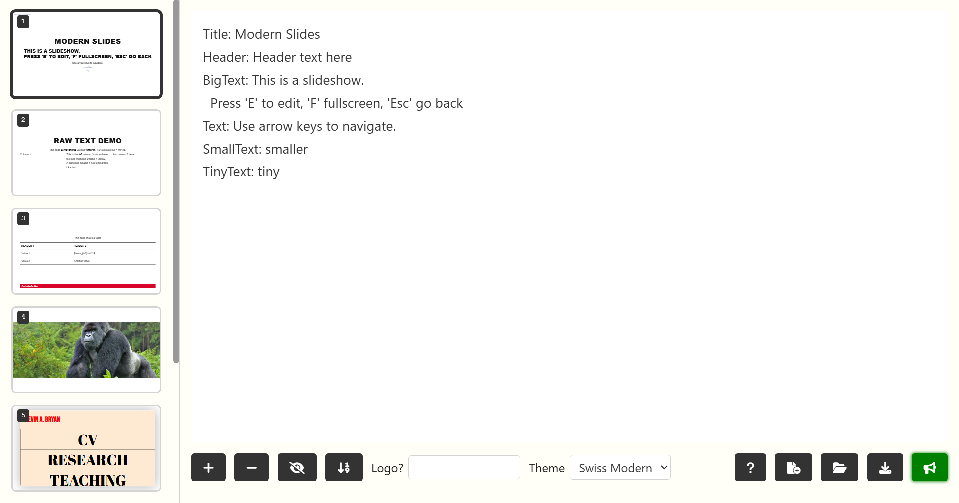 In-Browser Editor
